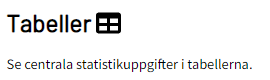 Skärmbild. Text: Tabeller. Se centrala statistikuppgifter i tabellerna.