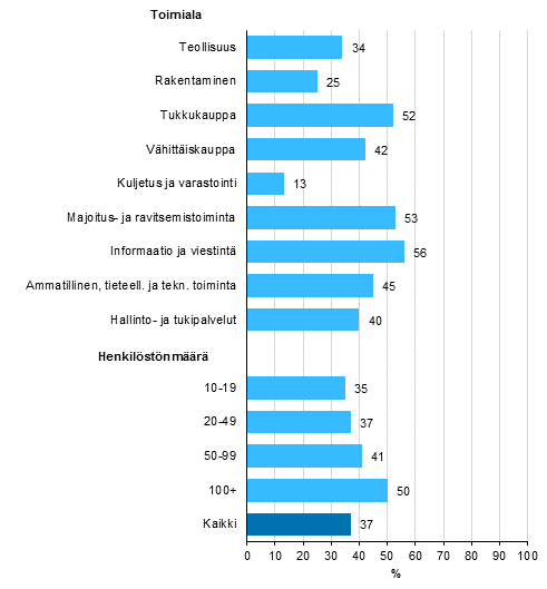 Kuvio 10. Yritysten internet-mainonta