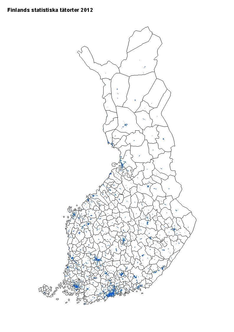 Figurbilaga 7. Finlands statistiska ttorter 2012