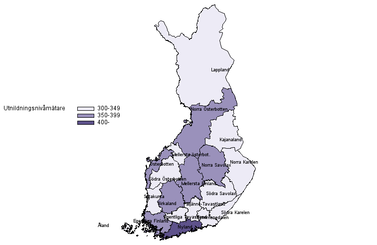 Befolkning enligt utbildningsnivmtaren som baserar sig p utbildningslngden r 2018