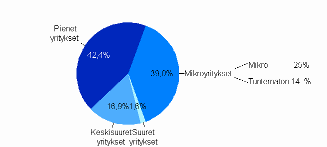 Jakauma maksetuista lainoista ja pomalainoista yritysten suuruusluokittain 2007